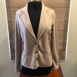 Jacket, tan, medium.